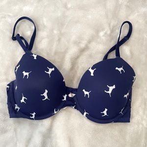 PINK dog logo bra